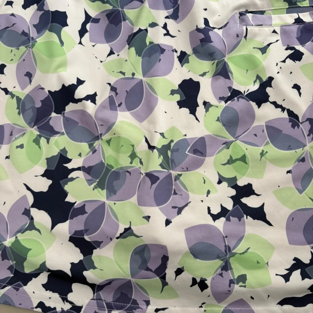 Pebble Beach Dry-Luxe Performance Floral Golf Skort Green‎ Purple Womens XL Golf